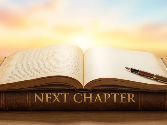 Next chapter - an open book with a blank page waiting to be written